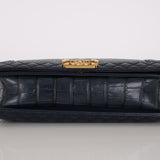 Chanel 2014 Bicolor Crocodile 'New' Medium Reverso Boy Bag BGHW