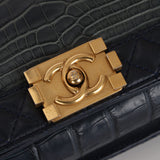 Chanel 2014 Bicolor Crocodile 'New' Medium Reverso Boy Bag BGHW