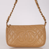 Chanel 2005 Dark Beige Caviar Timeless Pochette