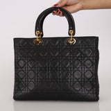 Christian Dior Large Black Lambskin Lady 1990s