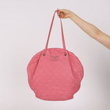Chanel 2013 Bubblegum Pink Caviar Cocomark Drawstring Tote
