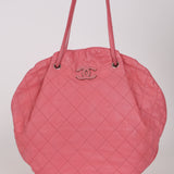 Chanel 2013 Bubblegum Pink Caviar Cocomark Drawstring Tote