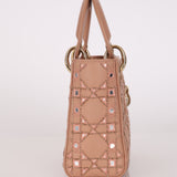 Dior Mini Lady Blush Lambskin Beaded Mirror Embellishments 2020