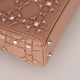 Dior Mini Lady Blush Lambskin Beaded Mirror Embellishments 2020