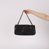 Chanel Studded CC East West Flap Black Lambskin 2008 DSHW