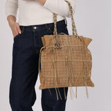 Chanel 2011 Beige Suede Saint-Tropez Fringe Tote