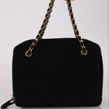 Chanel 2001 Jersey Chevron Camera Shoulder Bag w/ Pouch 24K GP