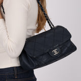 Chanel 2012 Navy Deerskin Ultimate Stitch Flap