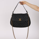Chanel 2012 Quilted Caviar Country Chic Flap Messenger Bag BGHW
