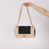 Chanel 2017 Bicolor Sheepskin Medium Mademoiselle Flap