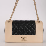 Chanel 2017 Bicolor Sheepskin Medium Mademoiselle Flap