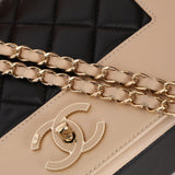 Chanel 2017 Bicolor Sheepskin Medium Mademoiselle Flap