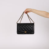 Chanel 1995 Lambskin Medium Diana Flap 24K GP