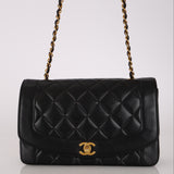 Chanel 1995 Lambskin Medium Diana Flap 24K GP