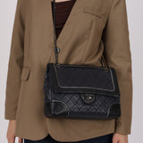 Chanel 2015 Bicolor Lambskin Paris-Salzburg Jumbo Tyrolean Flap