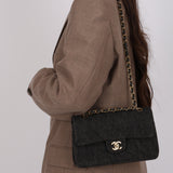 Rare Chanel 1997 Denim Classic Small Flap Bag 24K GP