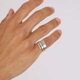 Gucci 925 Sterling Silver Spiral Ring, Size US 5.75