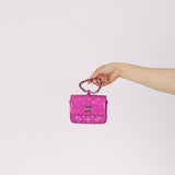 Chanel 2024 Iridescent Patent Quilted Carabiner Card Holder