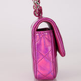 Chanel 2024 Iridescent Patent Quilted Carabiner Card Holder