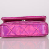Chanel 2024 Iridescent Patent Quilted Carabiner Card Holder