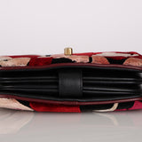 Chanel 2017 Multicolor Velvet Paris-Cosmopolite Camellia Flap