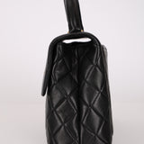 Rare Chanel 1996 Lambskin Top Handle Small Kelly Bag 24K GP