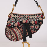 Dior 2019 Multicolor Beaded Mini Saddle Bag