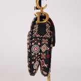 Dior 2019 Multicolor Beaded Mini Saddle Bag