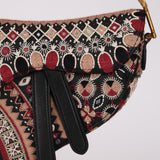 Dior 2019 Multicolor Beaded Mini Saddle Bag