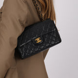 Ultra-Rare Chanel 1996 Caviar Double-Sided Small Classic Flap 24K GP