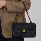 Ultra-Rare Chanel 1996 Caviar Double-Sided Small Classic Flap 24K GP
