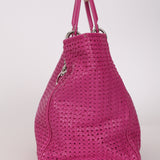 Christian Dior 2008 Fuchsia Woven Cannage Soft Lady Dior Shopping Tote
