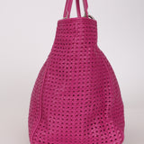 Christian Dior 2008 Fuchsia Woven Cannage Soft Lady Dior Shopping Tote