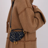 Dior 2022 Denim Micro Saddle Bag