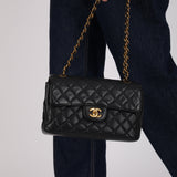 Ultra-Rare Chanel 1996 Caviar Double-Sided Small Classic Flap 24K GP