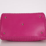 Christian Dior 2008 Fuchsia Woven Cannage Soft Lady Dior Shopping Tote