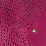 Christian Dior 2008 Fuchsia Woven Cannage Soft Lady Dior Shopping Tote