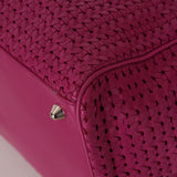 Christian Dior 2008 Fuchsia Woven Cannage Soft Lady Dior Shopping Tote