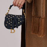 Dior 2022 Denim Micro Saddle Bag