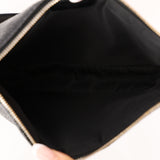 Rare Christian Dior 2001 Black Frogskin Saddle Pochette