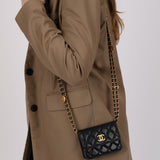 Chanel 2022 Caviar Twist Your Buttons Cardholder on Chain