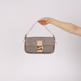Rare Fendi 2014 Crystal Sequin Embellished Baguette