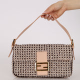 Rare Fendi 2014 Crystal Sequin Embellished Baguette