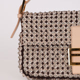 Rare Fendi 2014 Crystal Sequin Embellished Baguette