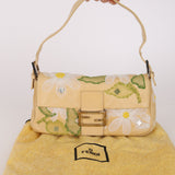 Limited Edition Fendi Leather Floral Mesh Baguette
