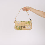 Limited Edition Fendi Leather Floral Mesh Baguette