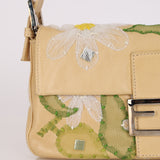 Limited Edition Fendi Leather Floral Mesh Baguette