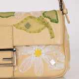 Limited Edition Fendi Leather Floral Mesh Baguette