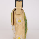 Limited Edition Fendi Leather Floral Mesh Baguette