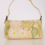 Limited Edition Fendi Leather Floral Mesh Baguette